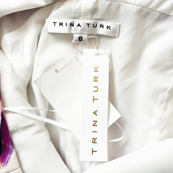 Trina Turk Clemente Water Lily Twist-Back Dress - Picture 4 of 7